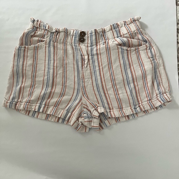 Rewind Large light blue khaki stripe shorts 4 pockets - Picture 6 of 6